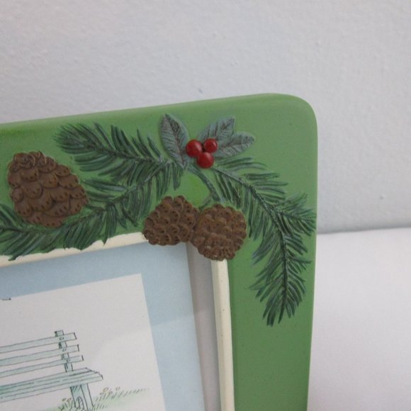 🏠HP🏠 VTG Seasonal Ceramic Frame Set 4"x6"/2" - Picture 4 of 9